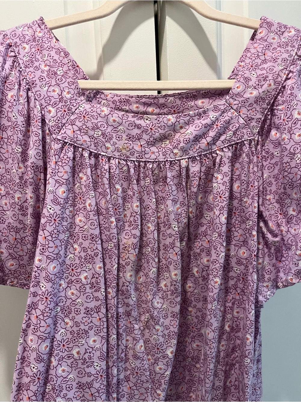Cat & Jack Lavender Floral Square-Neck Tunic